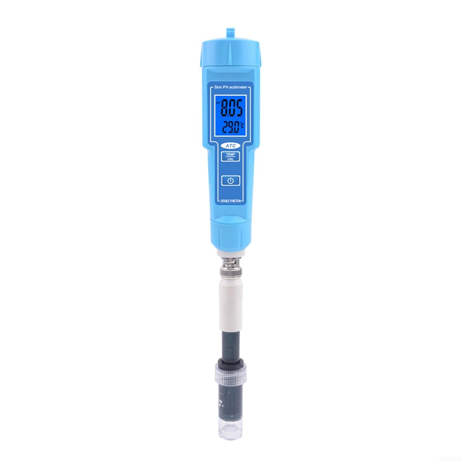 Thermomètre numérique 2 en 1 - Avec thermomètre - Étanche IP67 - Avec ATC - Pour sol, nourriture, eau, laboratoire, bleu