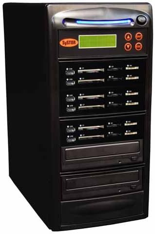 1:5 All-in-One Combo Flash Drive & DVD Duplicator - Back up USB/SD/CF/MS Flash Media Cards to a Single CD/DVD Disc - SYS-USBSDCF-05