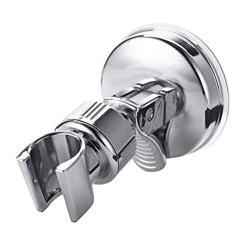 Adjustable Shower Head Holder Bathroom Chrome Wall Mount Strong Suction Handheld Shower Bracket Cover