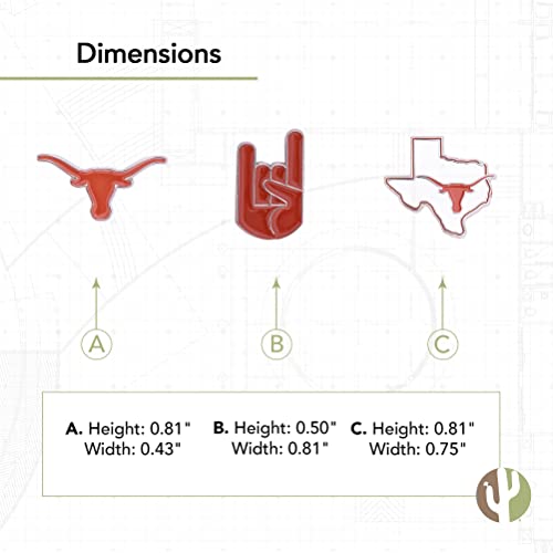 Image of Desert Cactus University of Texas Austin Lapel Pin UT Austin Longhorns Logo Enamel Made of Metal for Blazers, Bags and Jackets