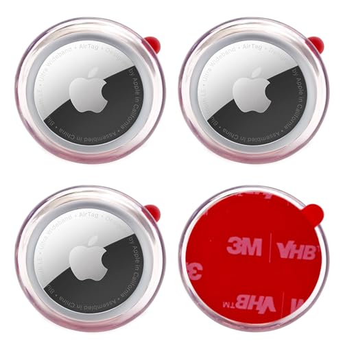 Lot de 4 coques pour Airtag avec adhésif 3M puissant pour télécommande et bagages