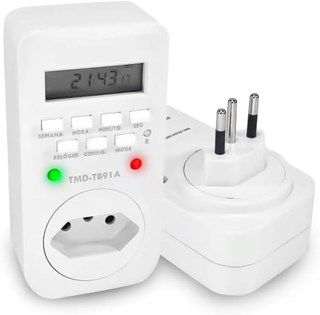 Aparelho Timer Temporizador Digital Bivolt Automático Com Visor L...