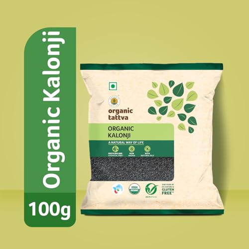 Image of Organic Tattva Kalonji Seeds 100g | Whole Nigella Kalonji Seeds for Daily Cooking, Baking & Seasoning Use