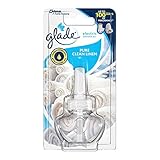 Incluye: 1 Recambio Glade - Recambio para Ambientador Eléctrico Líquido con aceites esenciales, aroma Frescor de Ropa, hasta 100 días, Unidad