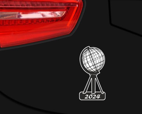 Samunshi® Nordkap Aufkleber Jahr 2024 schwarz 10cm - Auto Wohnmobil Motorrad - Nordkapp Norwegen