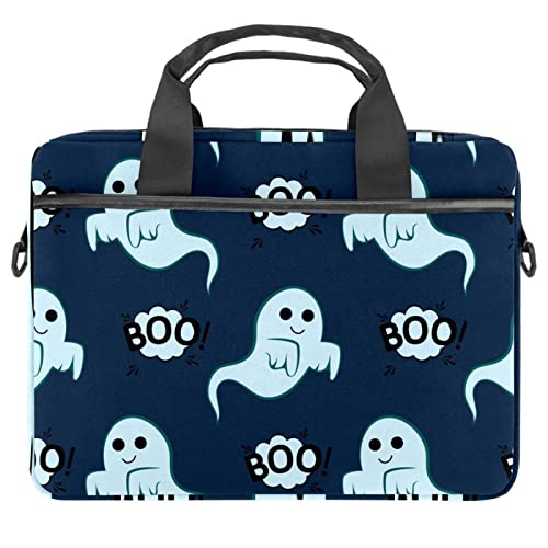 Sac à bandoulière pour ordinateur portable jaune avec joli motif fantôme volant