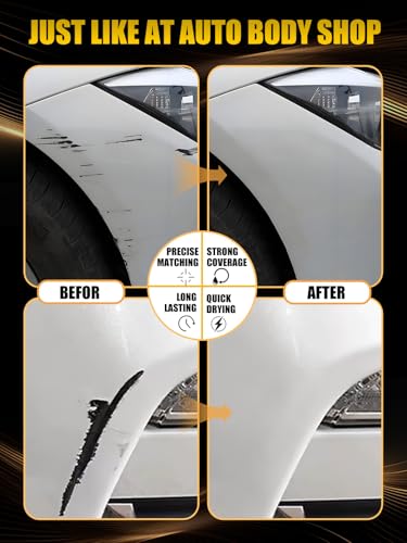 Black Touch Up Paint for Cars, Car Paint Touch Up Pen, Car Scratch Repair Pen Auto Scratches Remover Easy to Use and Quick Fix(Metallic Black)