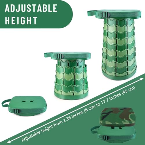 Image of Collapsible Stool Chair with Padded Cushion Seat, Easy Carry Portable Folding Stool for Adults, Quick-Fold Heavy-Duty Stool with Carry Bag for Camping, Fishing, Beach