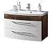 Produktbild Posseik 5869-91 Waschplatz Rima 80 cm, Weiß / Walnuss
