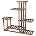 unho Tiered Wood Plant Stand: Large Flower Pot Holder Shelf 6 Potted Planter Display Rack for Garden Patio Balcony Living Room Indoor Outdoor