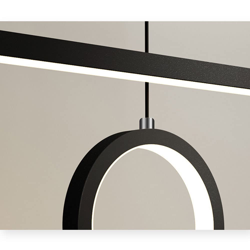 Lampadario Moderno a LED a Striscia Lunga nordica Lampadario 39W Tavolo da Pranzo Bar Apparecchio a soffitto lineare Lampada a Sospensione Lampade a Sospensione a LED dimmerabili, Lampada a