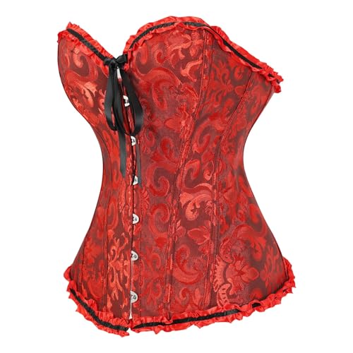 TANGNADE Women Renaissance Corset Top Bustier Lace up Gothic Boned Bustier - image 6