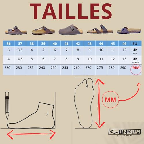Sabots en cuir véritable fabriqués en Espagne avec semelle liège confortable - 6