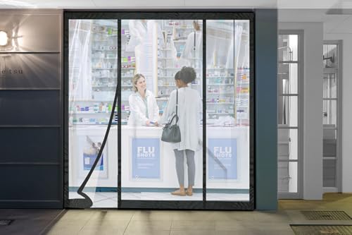 Image of The Furnishing Tree Magnetic AC Curtain | Transparent, Thermal-Insulated Door Screen | Hands-Free for Shops, Kitchens, Bedrooms, and AC Rooms, Fit Doors Upto - WxH(94 inchx78 inch), PVC Thickness 0.20 mm.
