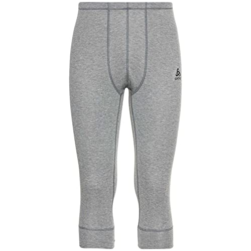 Odlo Men Functional underwear 3/4 pants ACTIVE WARM ECO, odlo steel grey melange, M