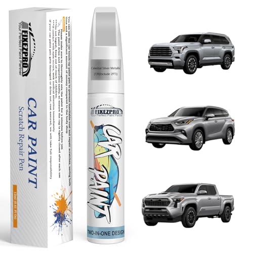 Image of 1J9 /2PT Celestial Silver Metallic Car Touch Up Paint for Toyota, Color Match Auto Paint Repair Pen,Professional Car Scratch Repair Remover Pen Quick Drying, Easy to Use