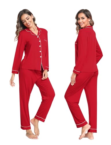 Christmas Family Matching Pajamas Set Couples Button Down Sleepwear Loungewear Long Sleeve Plaid Pjs Lounge Set4