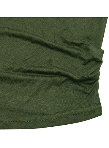 Army Green Tops For Women Cold Shoulder Summer Sexy Casual Loose Fitting Boutique Dolman Sleeve T Shirts S #TOP2