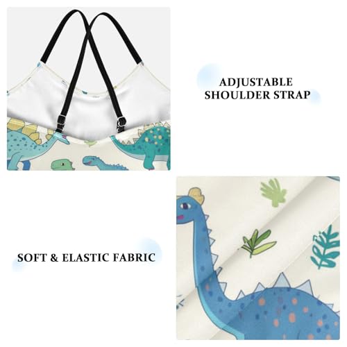 Dinosaurs Girls One Piece Swimsuits Turquoise Sport Halter Swimwear Beach Bathing Suit 3T3