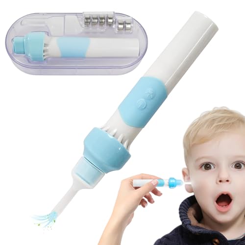 Pulitore Cerume Orecchie con Testine Lavabili e Batteria