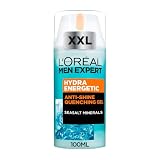 L'Oréal Men Expert XXL kühlende Gesichtspflege Anti-Glanz für Männer, Erfrischendes und mattierendes Gesichtsgel, Gesichtscreme für Herren, Hydra Energy, [Amazon Exclusive], 1 x 100 ml