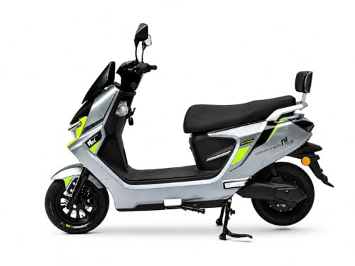 Image of EOX DRIFTER Electric Scooter for Adults | 48V Removable Lithium Battery | 50-70 km Long-Range Ride | Lightweight Non-RTO E-Scooter | 180kg Weight Capacity (TIATANIUM SILVER)