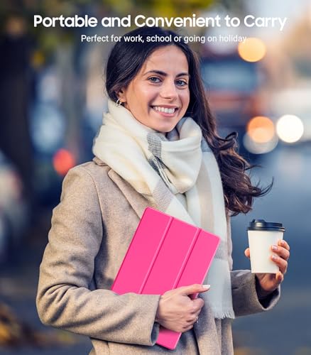 Image of TiMOVO Soft Case for Samsung Galaxy Tab A11+ /A11 Plus 11 inch 2026, Bright Pink | Fit for SM-X230 /X236 /X238, Slim Soft TPU, Translucent Frosted Back, Auto Wake /Sleep