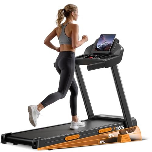 16% Treadmills for Home with Handle, 3 in 1 Portable Treadmill with Incline, Foldable Treadmill with...