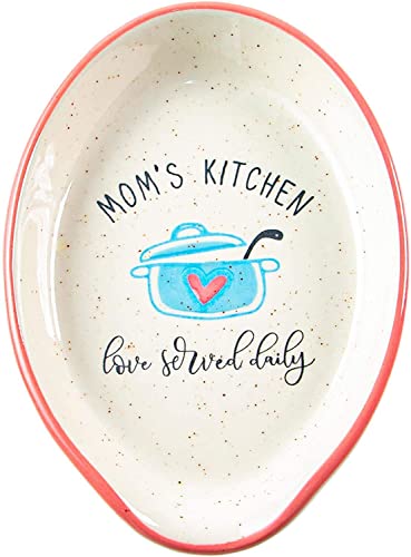 Product Image of the VILIGHT Spoon Rest for Mom's Kitchen Counter - Christmas Gifts for Mom and Mother in Law from Daughter Son - Ceramic Spoon Holder for Stove Top