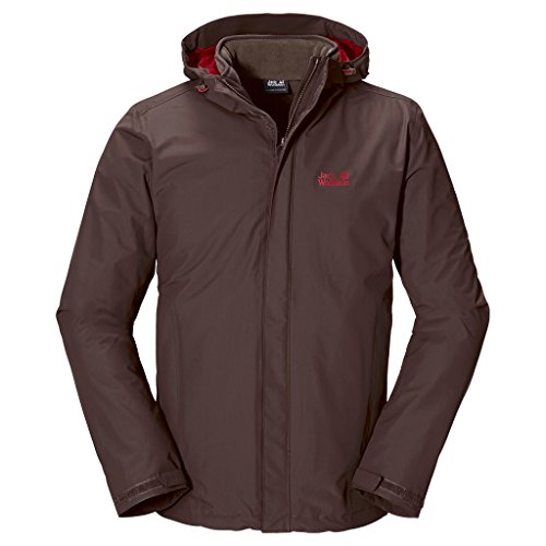 Jack Wolfskin Herren 3-in-1 Kapuzenjacke Crush n Ice, mocca, L, 1103931-5200004