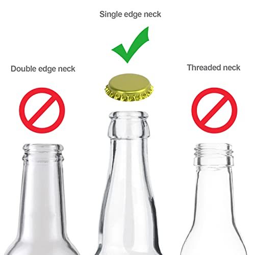 Brewland Beer Bottle Capper And Caps Kit, Crown Bottle Cappers Tool With Magnet For Bottle Capping, Red Baron Home Brew Hand Bottles Capper With 150 Crown Caps For Bottling (Beer Bottle Capper) #TOP3