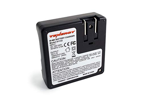 Tenergy Tn142 Charger And Rechargeable Nimh Aa/Aaa Combo, 2-Bay Fast Charger + 4Xaa & 4Xaaa Nimh Low Self-Discharge Centura Rechargeable Batteries #TOP6