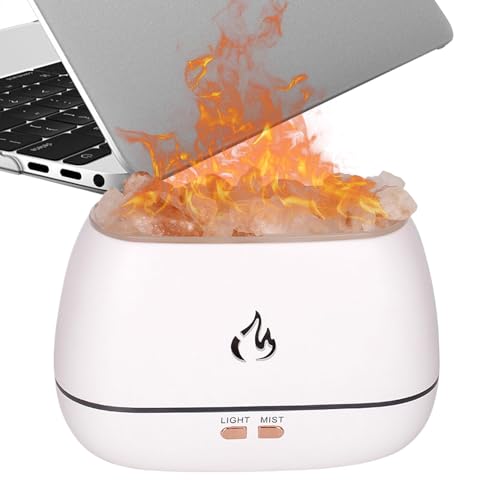 Difusor de aroma de lámpara de sal, difusor de aceite de aromaterapia, humidificador de aire, diseño multifunción, luz nocturna de 7 colores, (6 pulgadas), para yoga, dormitorio, decoración del hogar