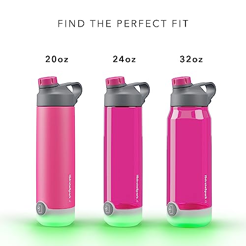 Hidrate Spark Tap Smart Water Bottle – Tritan Plastic – Tap Phone To Track Water Intake, Led Glow Reminder When You Need To Drink – Chug Lid, 24 Oz, Fruit Punch #TOP4
