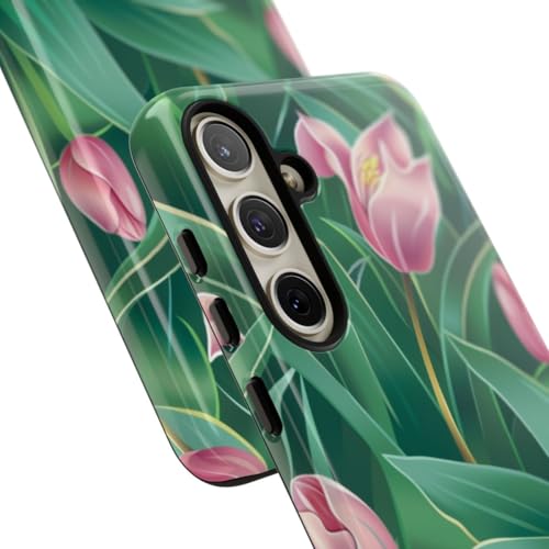 Coque rigide Samsung S24 Plus tulipe rose évitant les rayures grâce au dos brillant résistant - 2