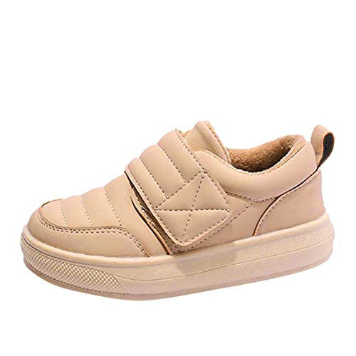 Kid Girl Boots Size 2 Winter Children Boots Boys and Girls Cotton Shoes Flat Soles Thick Soles Solid Low Top Simple