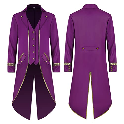 Falda Gótica Victoriana y Chaqueta Steampunk Vintage de Terciopelo Bordada