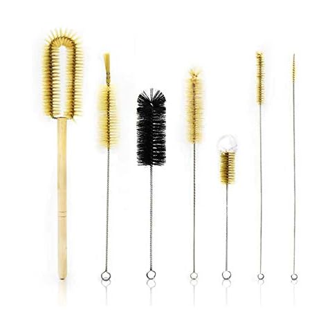 ULAB Scientific Lab Cleaning Brush Set, 7 Sizes for Different use, one Beaker Brush, one Buret Brush, one Cylinder Brush, Four Tube Brushes, UCB1001 Cover