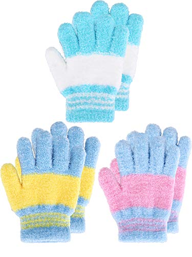 Image of EBOOT 3 Pairs Winter Kids Gloves Warm