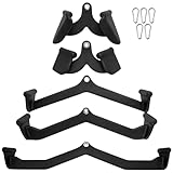 GreenWhim Lat Pulldown Bar Set V Bar Cable Attachments for Pulley Machine, Back and Arm Strength Training Handles for Home Gym Fitness Equipment (5 Pieces Bar Set)
