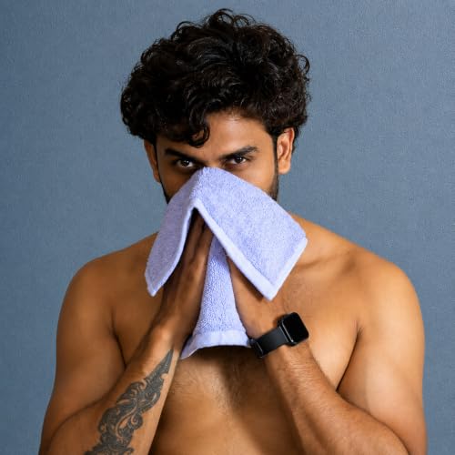 Image of HEELIUM Bamboo Face Towel | Ultra Absorbent & Odour-Free | 3X Softer Than Cotton Towels | 30 x 30 cm - 600 GSM