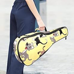 Housse pour ukulélé jaune avec rembourrage épais en éponge de 10 mm pour ukulélé avec sangles réglables pour concert… - Les Beatles, Paul McCartney, John Lennon, RIngo Starr, George Harrison Housse pour ukulélé jaune avec rembourrage épais en éponge de 10 mm pour ukulélé avec sangles réglables pour concert… – Image 6