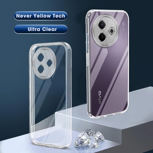 Image of Jkobi Back Cover for Vivo Y39 (Silicone Clear Shockproof Case with Camera Protection | Soft and Flexible | Transparent)