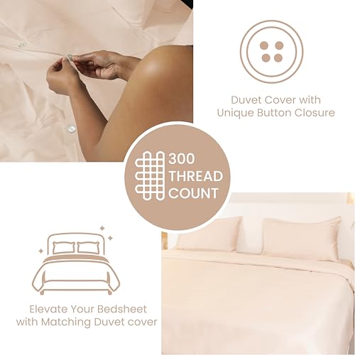 Image of Luxury Duvet Cover | 300 TC | 100% Tencel| Oat Milk Color | Premium Solid Design for Bedroom | Lightweight Duvet Cover for Duvet | Size- 92 inch x 102 inch inch