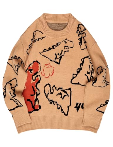 Arssm Dinosaur Sweater Women y2k Vintage Oversized...