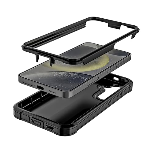 Image of Cubix Armor Defender Rugged Case Compatible for Samsung Galaxy S23 Plus Back Cover Slim, Shockproof, Dual-Layer Design with Camera Protection - Black