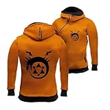 MGTERN Hoodie homme Pour Fullmet al Alchemi st, Confortable toute la journée, Pour le quotidien, travail et les sorties, Idéal(Yellow,XXL)