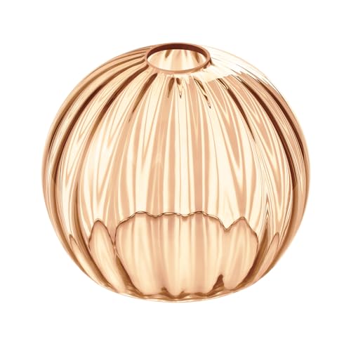 Image of Clear Glass Shade,Replacement Globe & Cover for Lighting Fixture, 8 inch Diameter, Replacement with 1.65 Inch Fitter for Wall Lamps Chandeliers or Ceiling Light (1, 8Inch - Amber Glass)