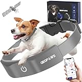 GPS Electric Dog Fence with Free App, Wireless Fence System with Training Collar, Adjustable of Dogs Portable for Outdoor Use, Rechargeable Waterproof Flexiable Collar, (Grey)