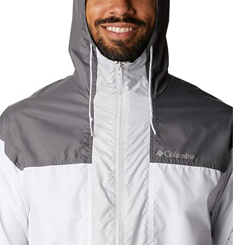 Columbia Tênis masculino Flash Challenger Anorak, branco/cinza cidade/cinza nimbus, pequeno